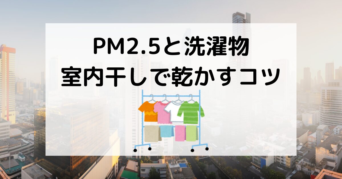 PM2.5と洗濯物：室内干しで快適に乾かすコツ