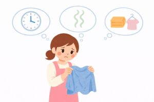 洗濯物を濡れたまま放置したら、最初に見るのはこの3つです