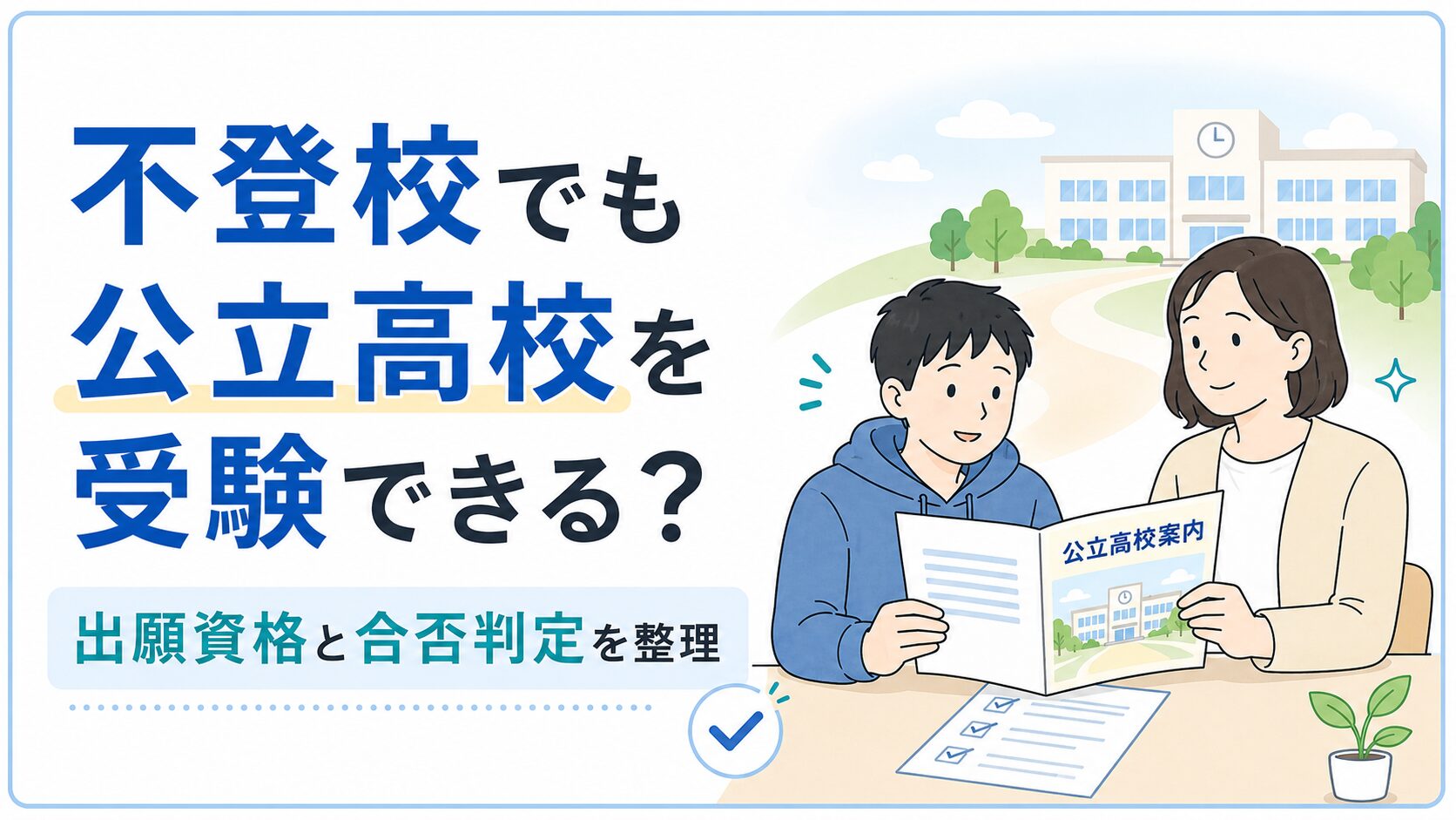 不登校でも公立高校を受験できる？出願資格と合否判定、地域・年度ごとの確認方法