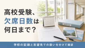不登校による欠席日数は高校受験でどう扱われ、親は何を中学校へ確認すればよいのか。
