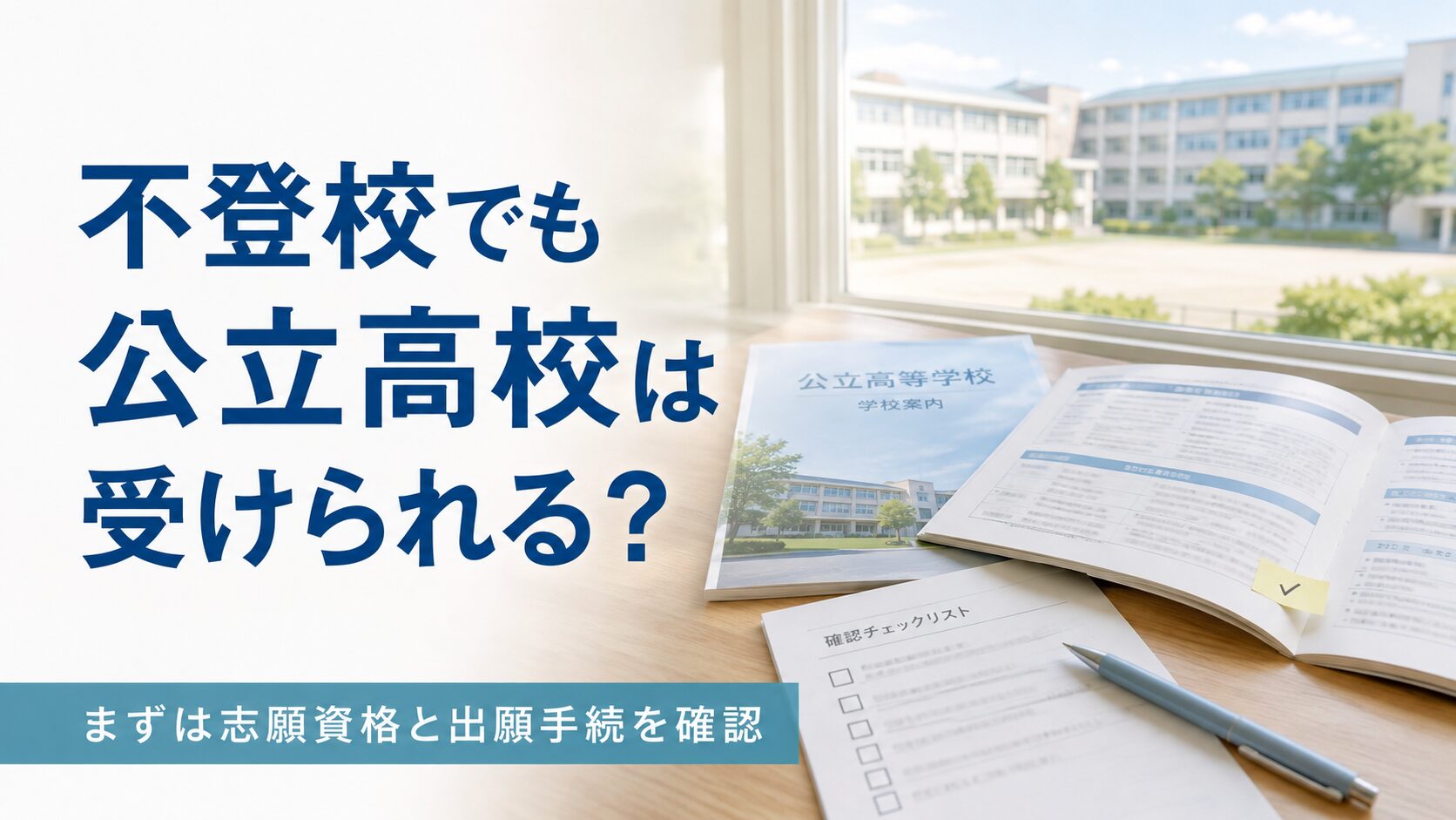 不登校でも公立高校を受験できる？出願資格と確認手順